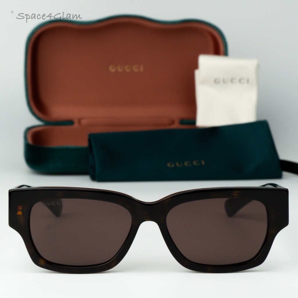 Gucci Men Sunglasses Havana Brown Square Gg1794s 002 Brand New